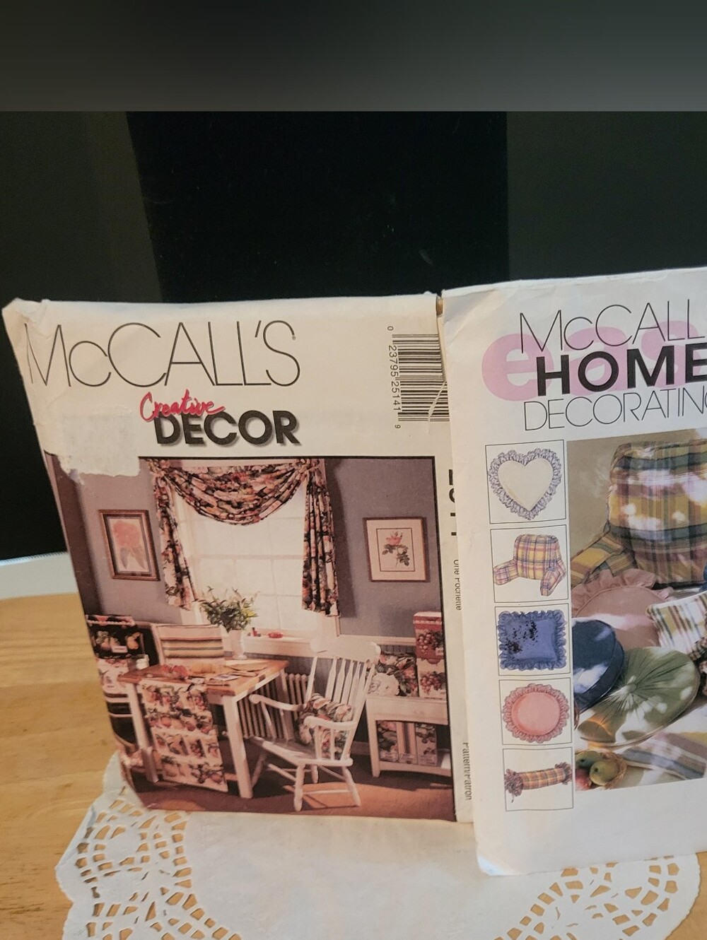Pair of McCall's Uncut Home Decor  & Pillows Patterns # 2514 # 2450
